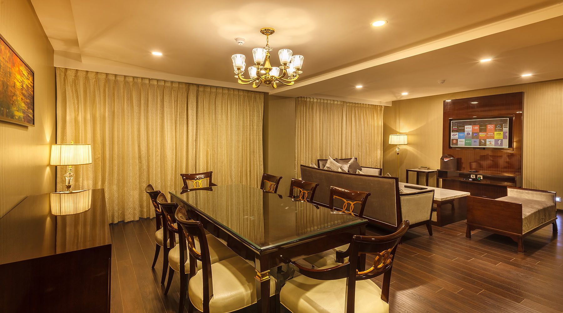 presidential suite | in-room safe, desk, blackout curtains, soundproofing