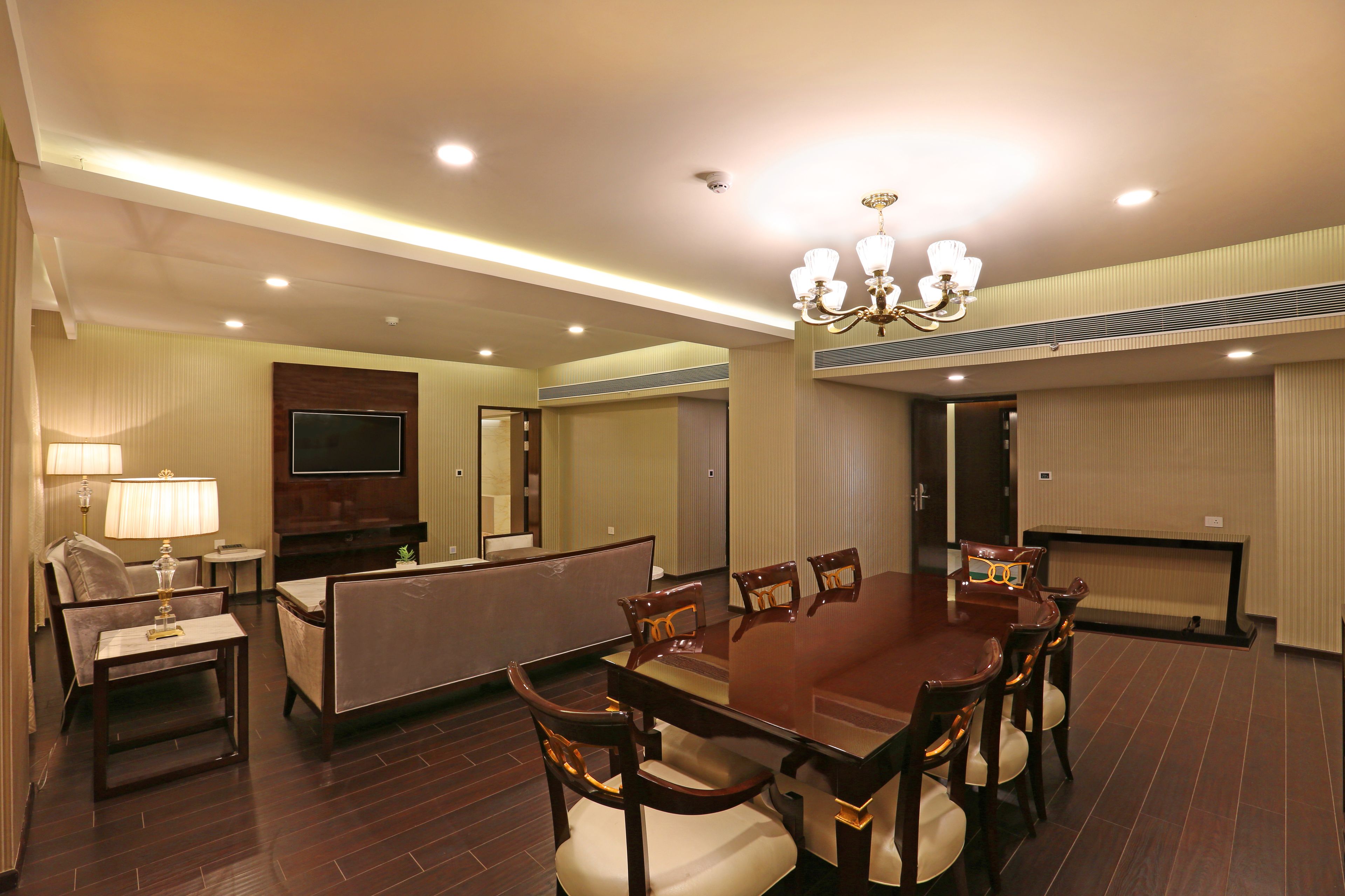 presidential suite | living area | flat-screen tv
