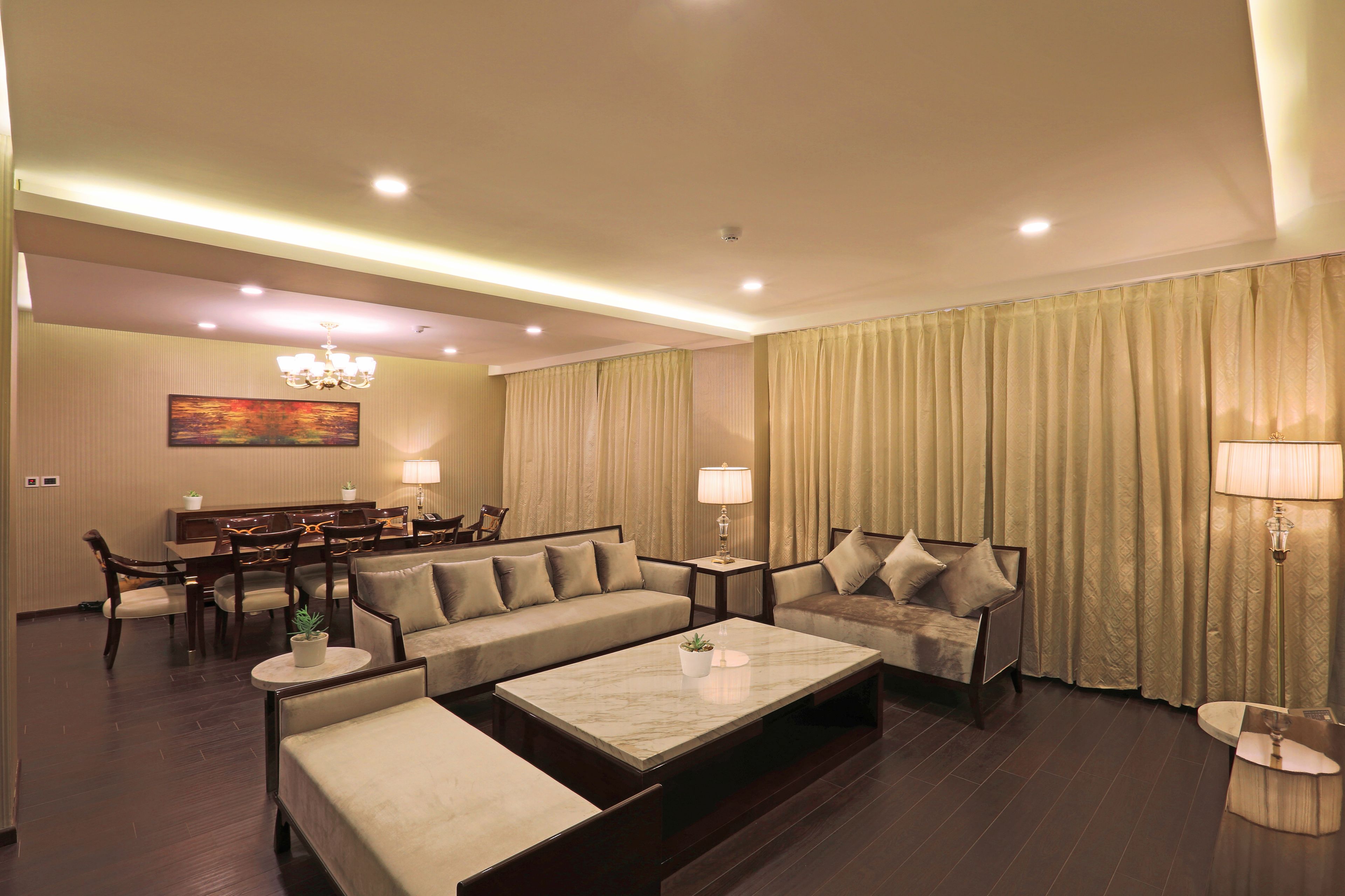 presidential suite | in-room safe, desk, blackout curtains, soundproofing