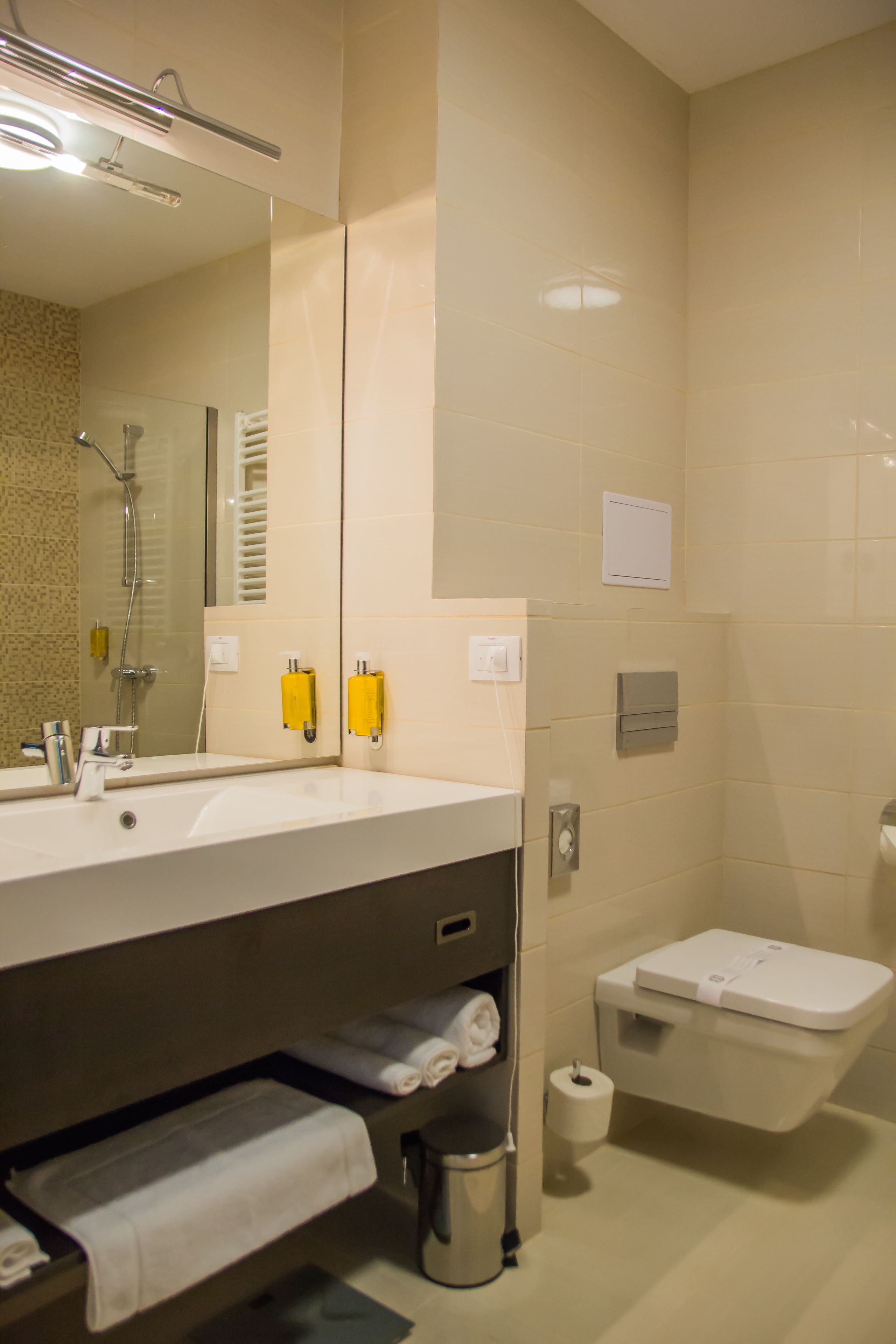 shower, free toiletries, hair dryer, dressing gowns