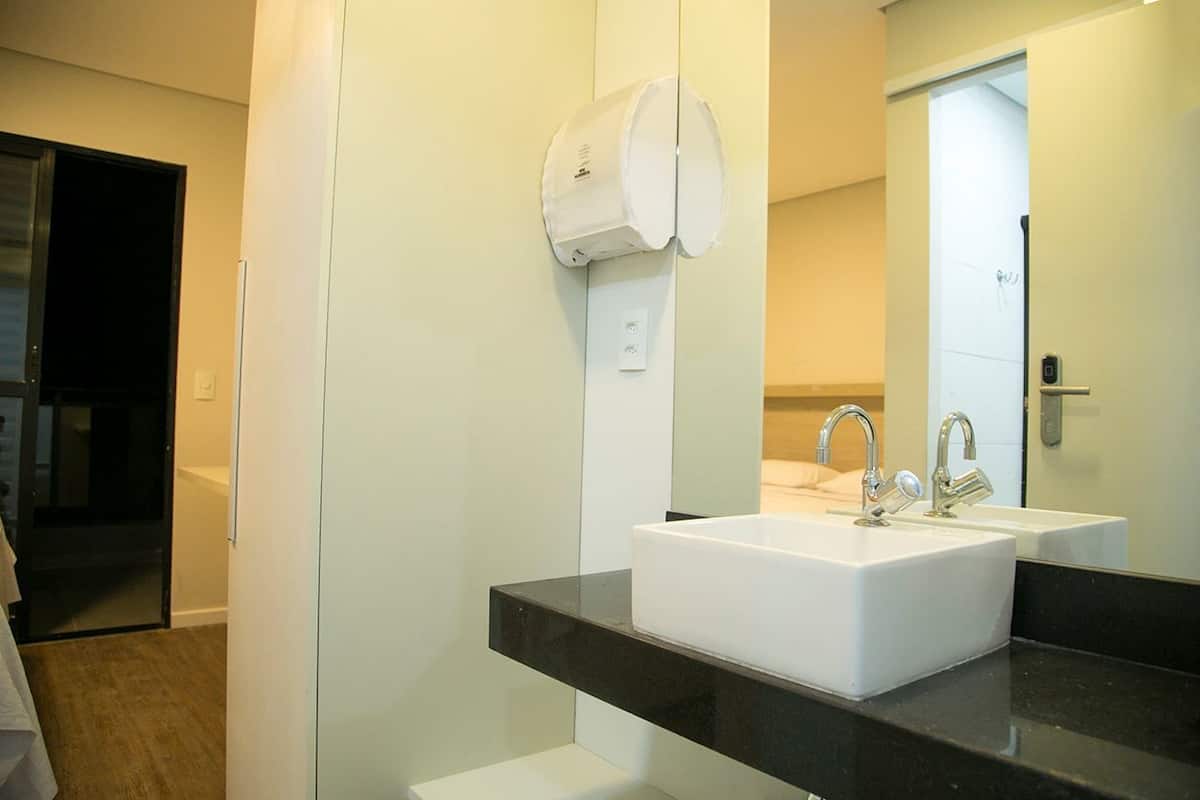 Basic Double Room Single Use, 1 Double Bed | Bathroom