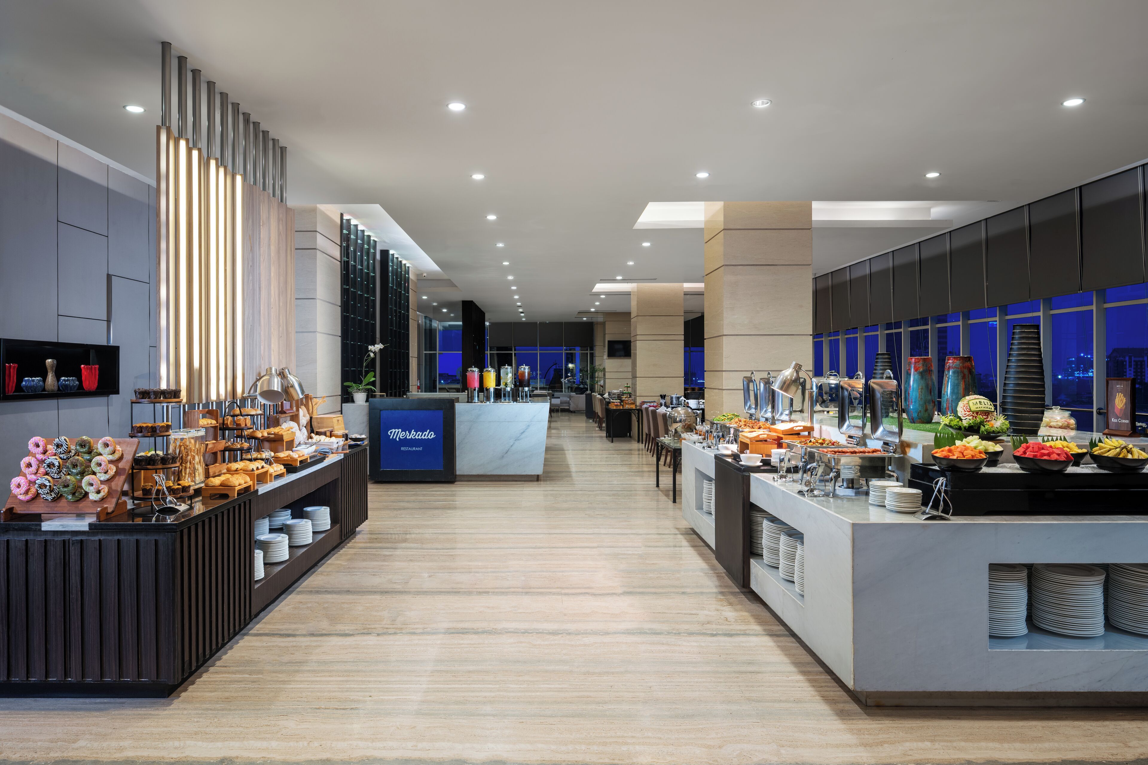 daily buffet breakfast (idr 120000 per person)