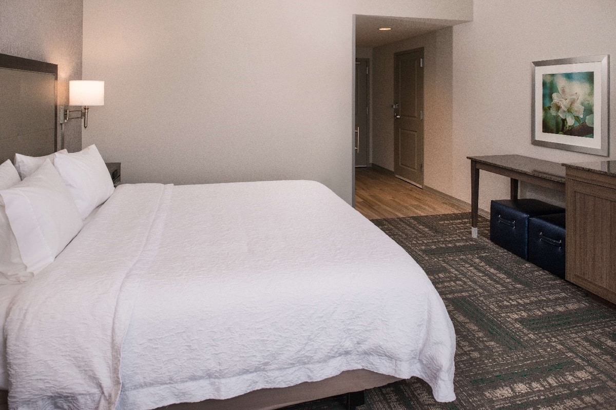 room, 1 king bed, accessible, non smoking (roll in shower) | in-room safe, desk, blackout curtains, iron/ironing board