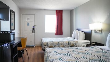 Deluxe Room, 2 Queen Beds, Non Smoking, Refrigerator & Microwave | Free WiFi, bed sheets