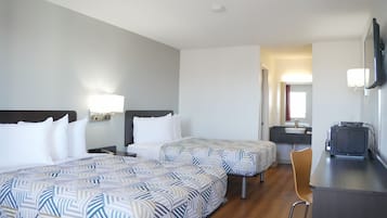 Deluxe Room, 2 Queen Beds, Non Smoking, Refrigerator & Microwave | Free WiFi, bed sheets