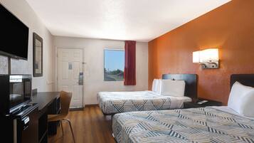 Deluxe Room, 2 Queen Beds, Non Smoking, Refrigerator & Microwave | Free WiFi, bed sheets