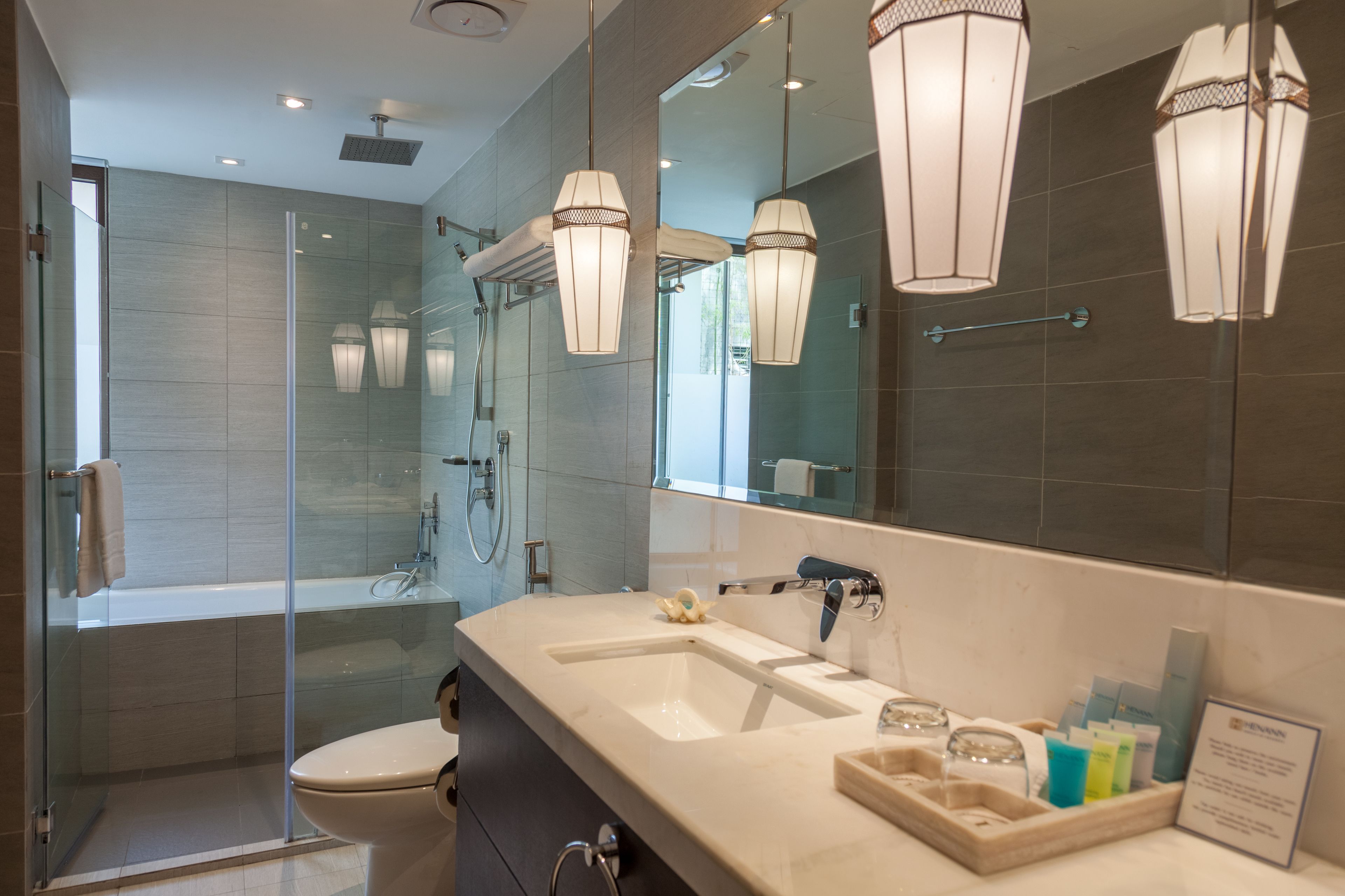 premier room (beach wing) | bathroom | separate bathtub and shower, free toiletries, hair dryer, bathrobes