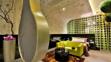 Down comforters, minibar, blackout drapes, soundproofing