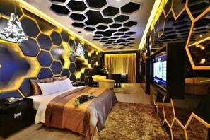 Down comforters, minibar, blackout drapes, soundproofing