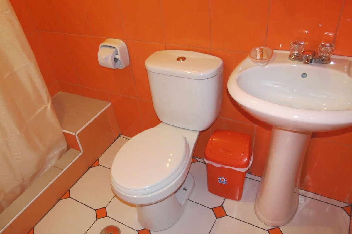 Chambre Double Standard | Salle de bain | Douche, articles de toilette gratuits, sèche-cheveux