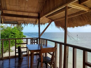 Tree House (Air Conditioning) | Balcony view - Patrick's on the Beach (General Luna)