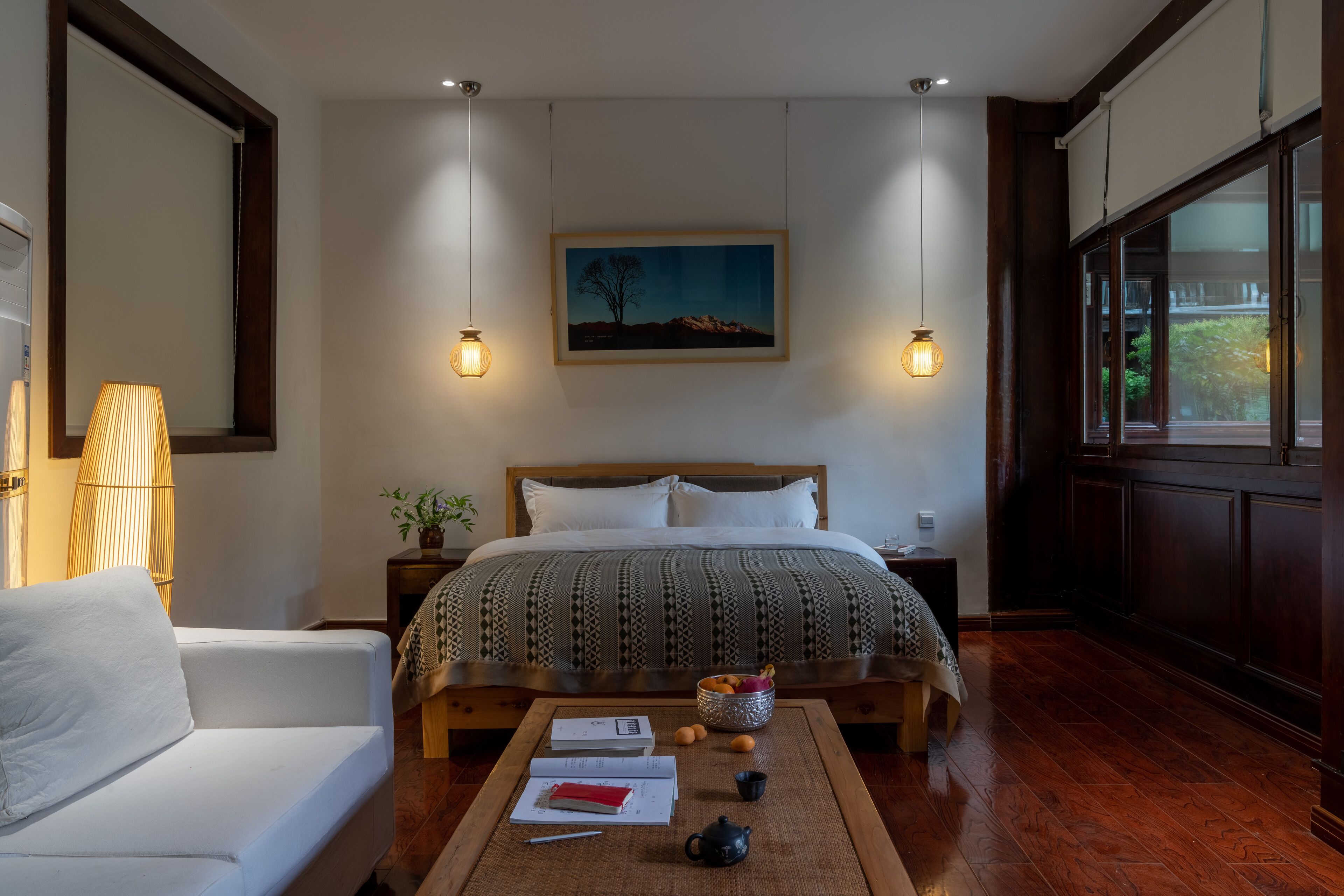 高級花園景房 | 羽絨被、書桌、遮光布/窗簾、隔音