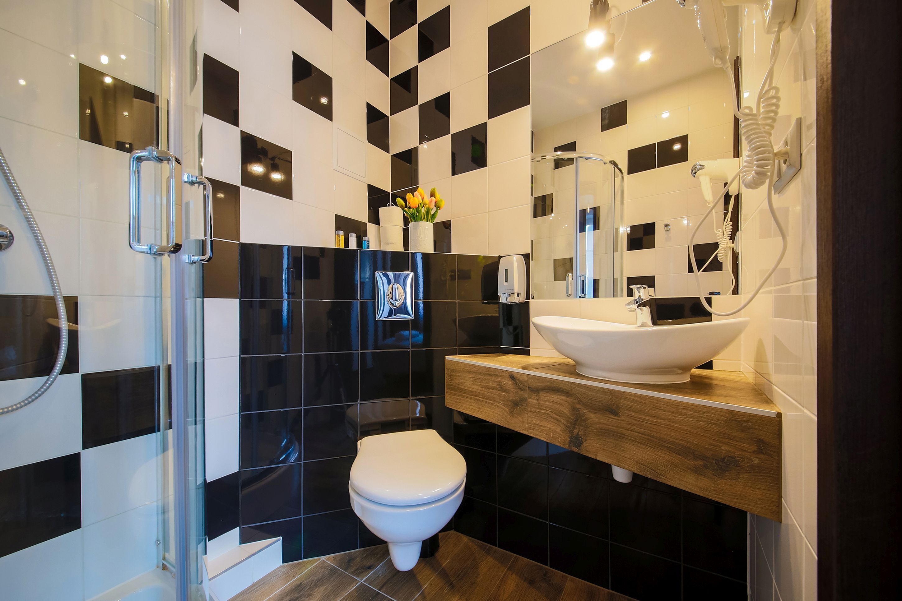 double room | bathroom | shower, hair dryer, towels