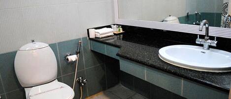 Gratis toiletartikler, håndklæder