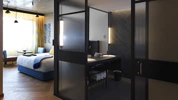 Ropa de cama de alta calidad y minibar