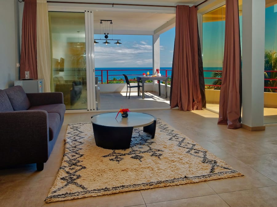 Big Panoramic Suite with Sea,Garden and Pool view | Pillowtop beds, minibar, in-room safe, individually furnished