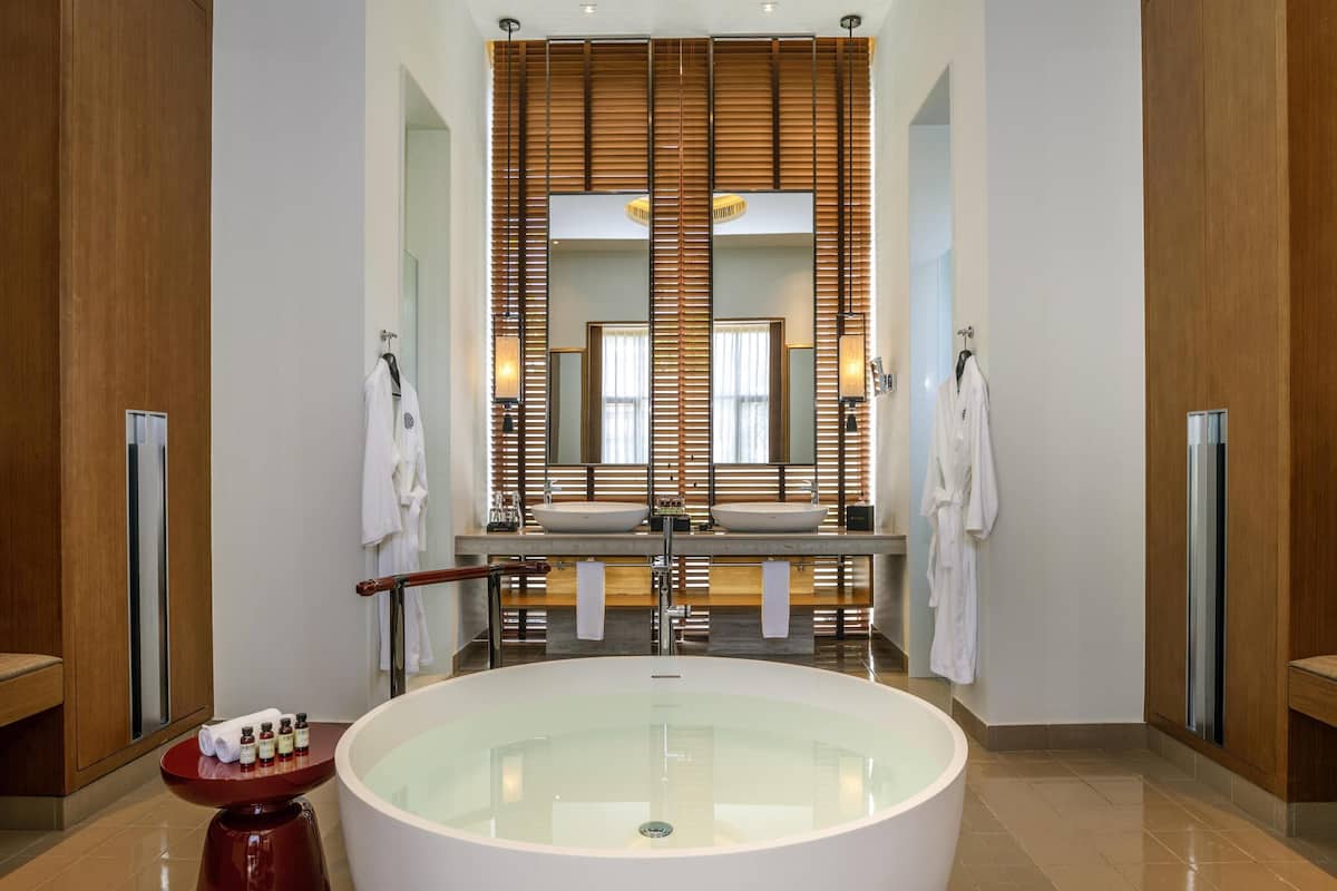 villa, 2 bedrooms, private pool (private garden) | minibar, in-room safe, desk, blackout curtains