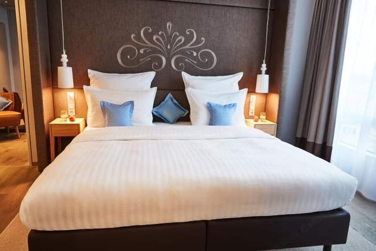1 chambre, literie de qualité supérieure, couette en duvet d'oie