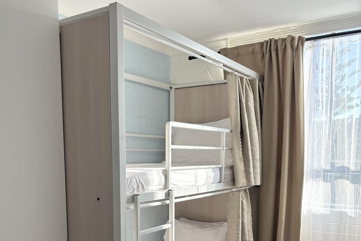 1 bedroom, desk, blackout drapes, iron/ironing board
