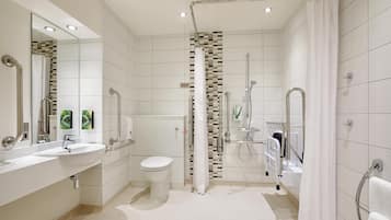 Standard Double Room, Roll-in Shower | Accessible bathroom