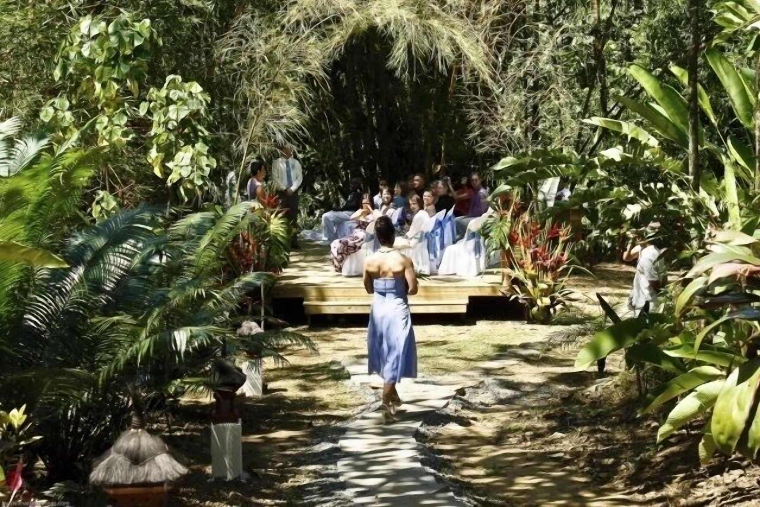 Outdoor wedding area