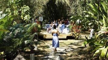 Outdoor wedding area