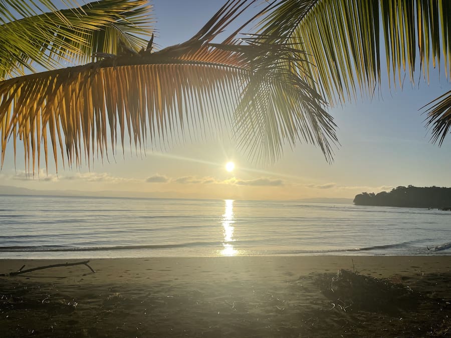 On the beach, sun-loungers, beach towels