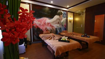 Couples treatment rooms, hot stone massages, deep-tissue massages