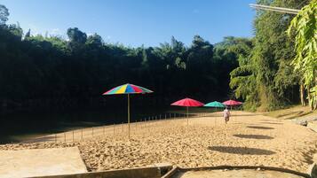 Private beach, fishing
