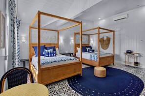 Luxury 2 Queens | Premium bedding, pillowtop beds, minibar, free cribs/infant beds
