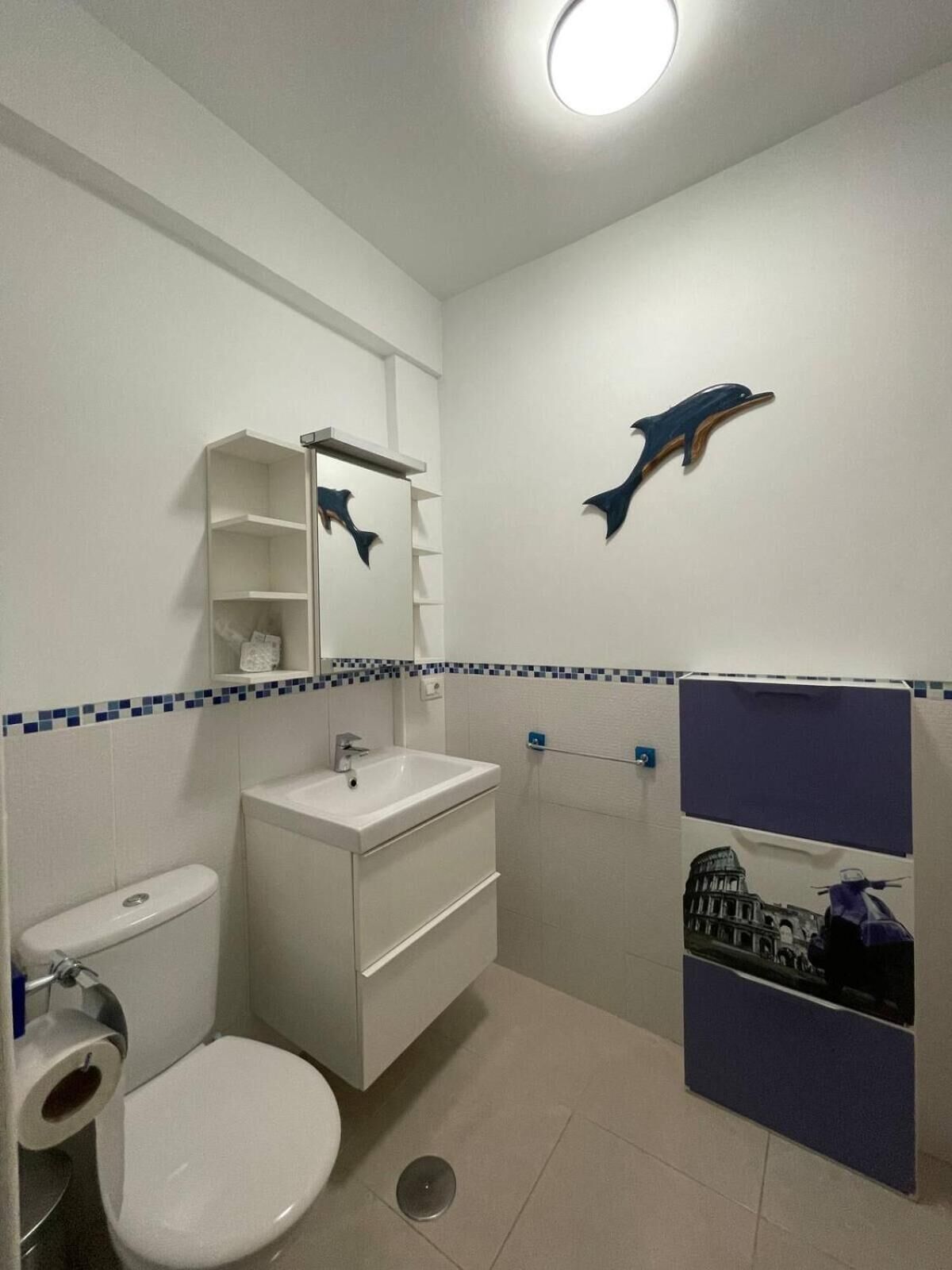 shower, free toiletries, hair dryer