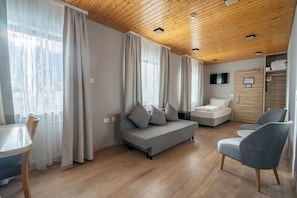 Family Room | 1 bedroom, desk, laptop workspace, blackout drapes