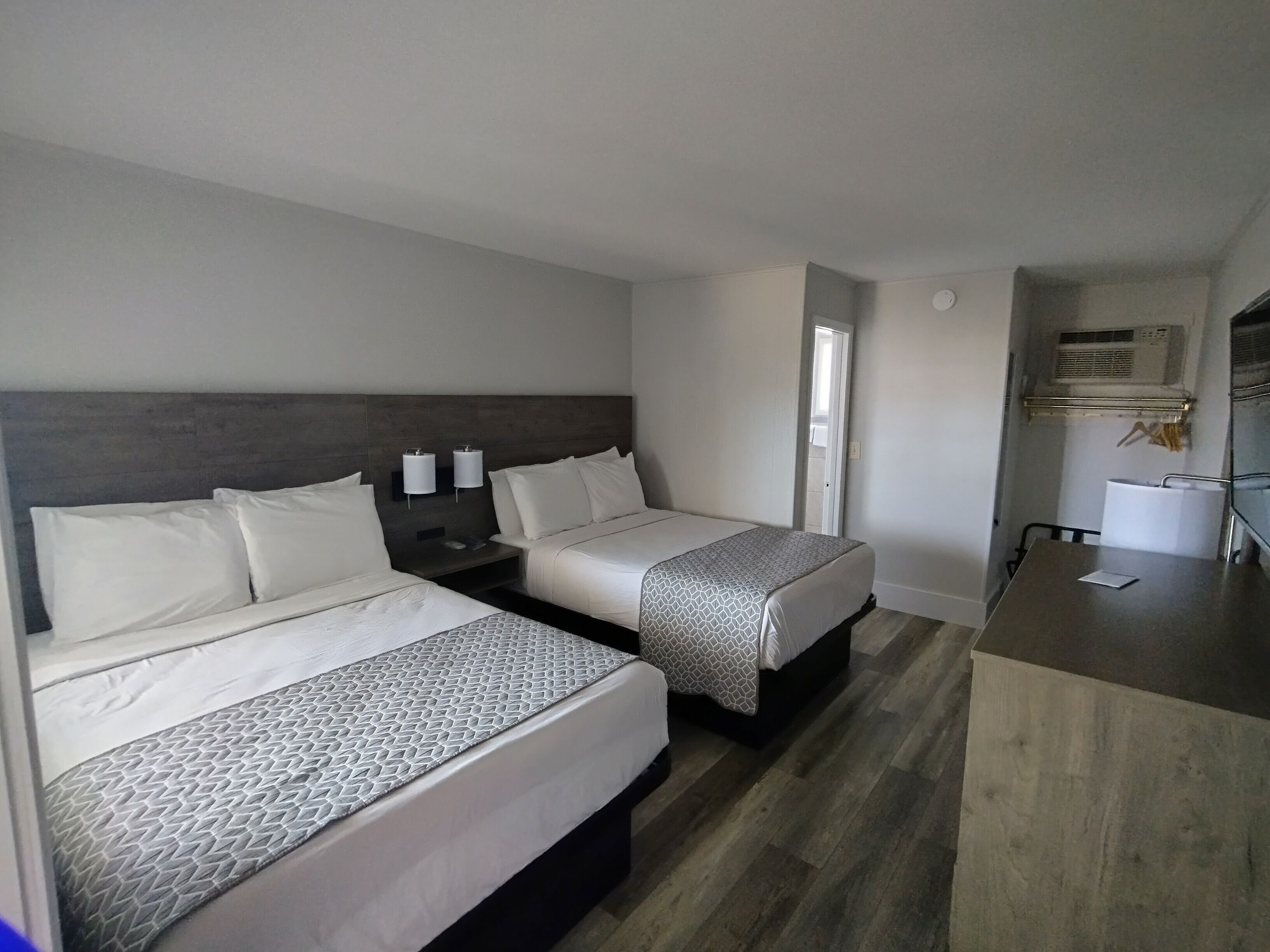Standard Double Room, 2 Double Beds | Blackout drapes, WiFi (free), bed sheets