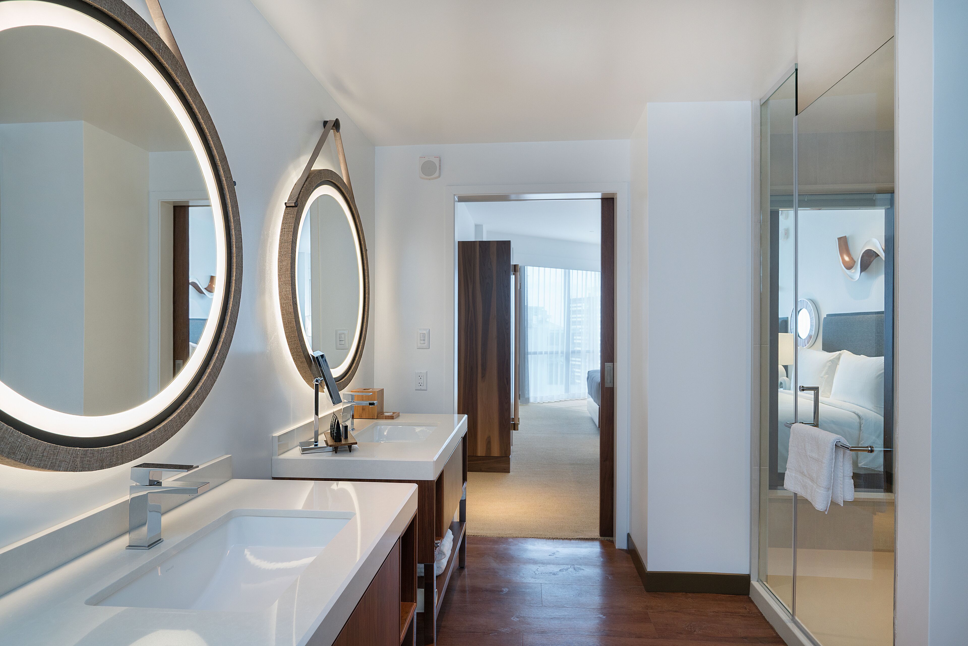 room, 2 queen beds, ocean view | bathroom | designer toiletries, hair dryer, towels, soap