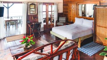 Deluxe Room, Multiple Beds, Kitchenette, Sea View | Premium bedding, down duvets, pillow-top beds, individually decorated