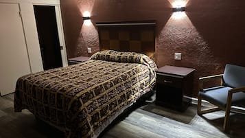 Desk, free WiFi, bed sheets