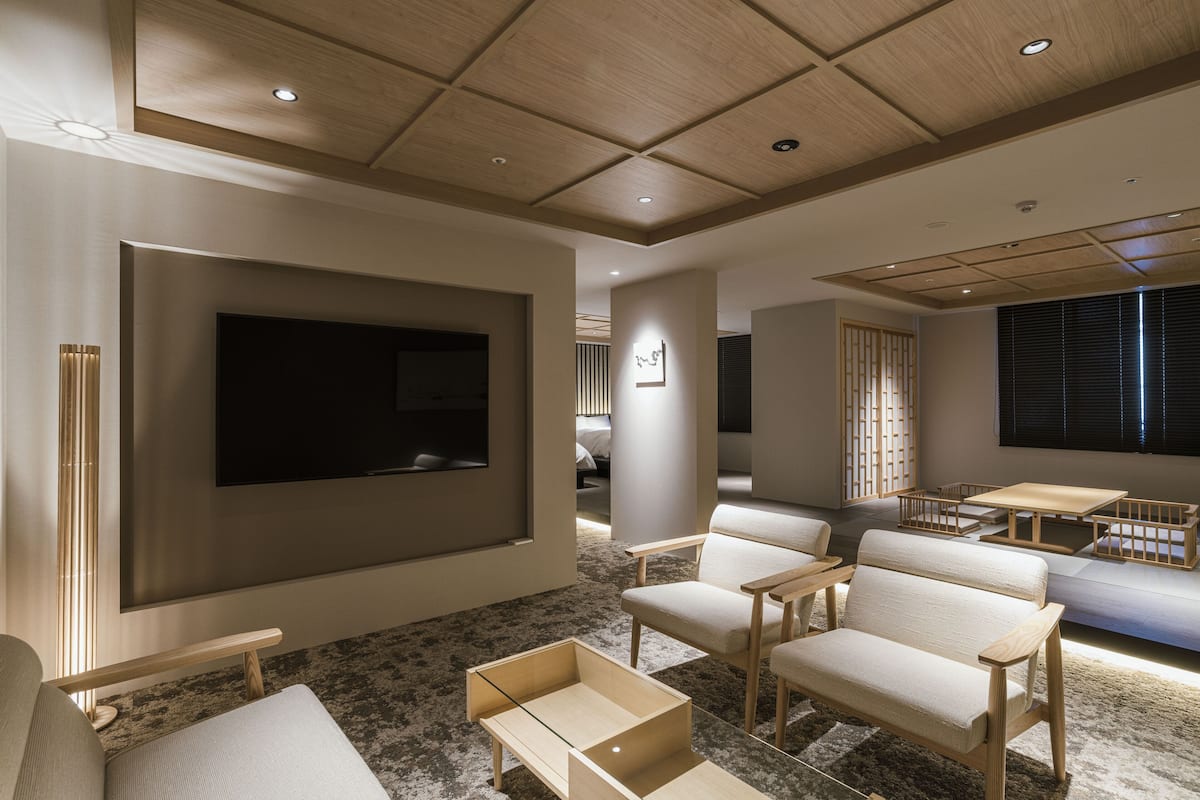 Suite, no fumadors (Hisui room) | 1 dormitori, roba de llit d'alta qualitat i caixa forta a l'habitació