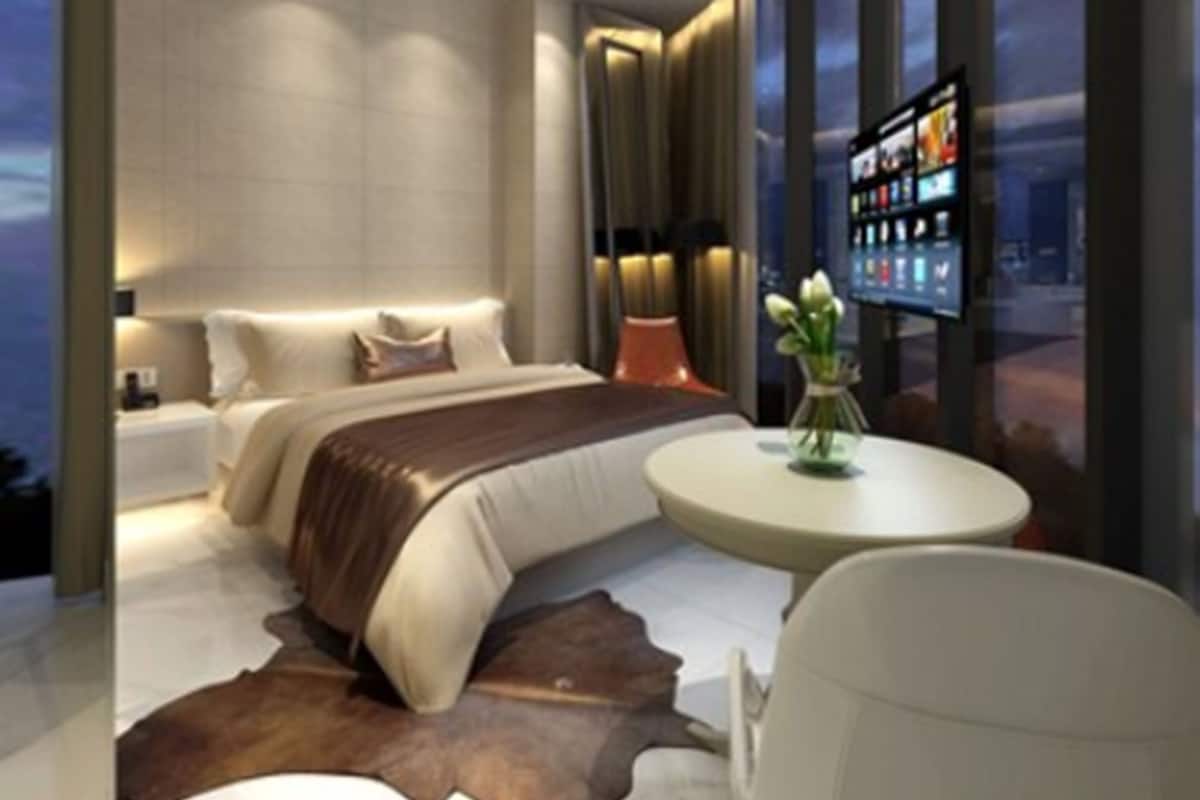 Luxe kamer | Een kluis op de kamer, een bureau, verduisterende gordijnen, gratis wifi