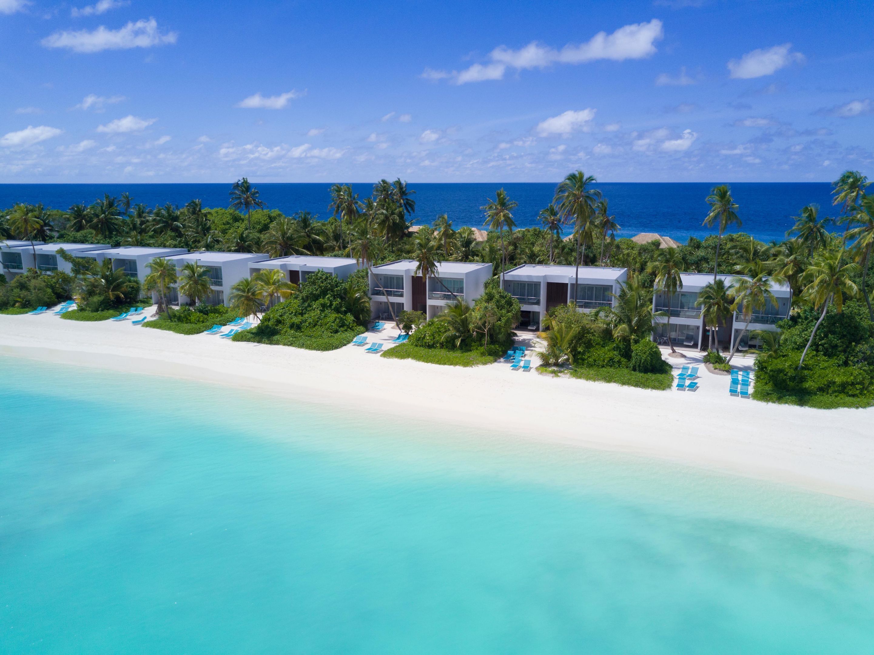 Private beach, white sand, sun-loungers, beach umbrellas
