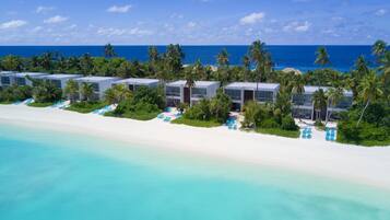 Private beach, white sand, sun-loungers, beach umbrellas