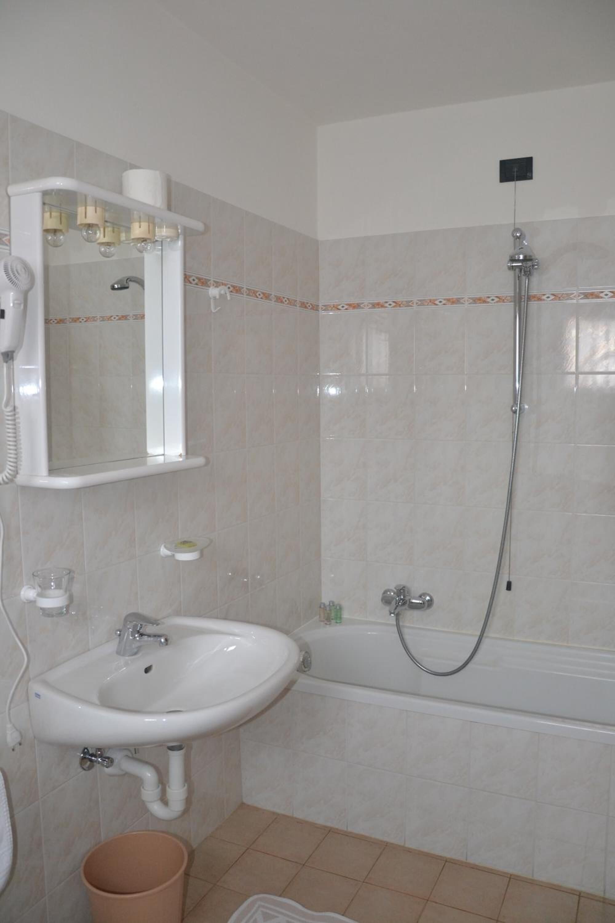 free toiletries, hair dryer, bathrobes, bidet