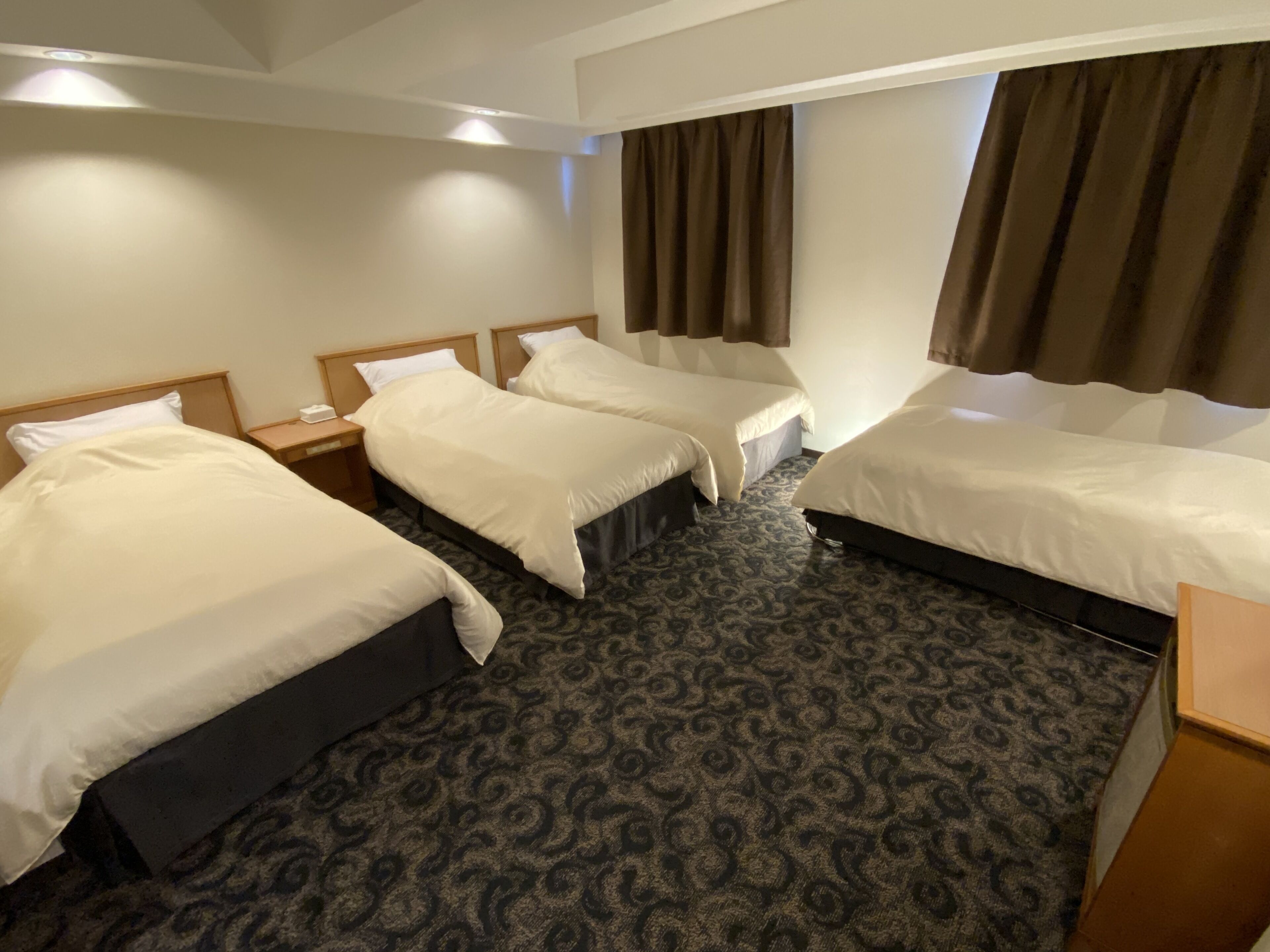 1 bedroom, desk, blackout curtains, free wired internet