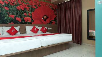 Free WiFi, bed sheets