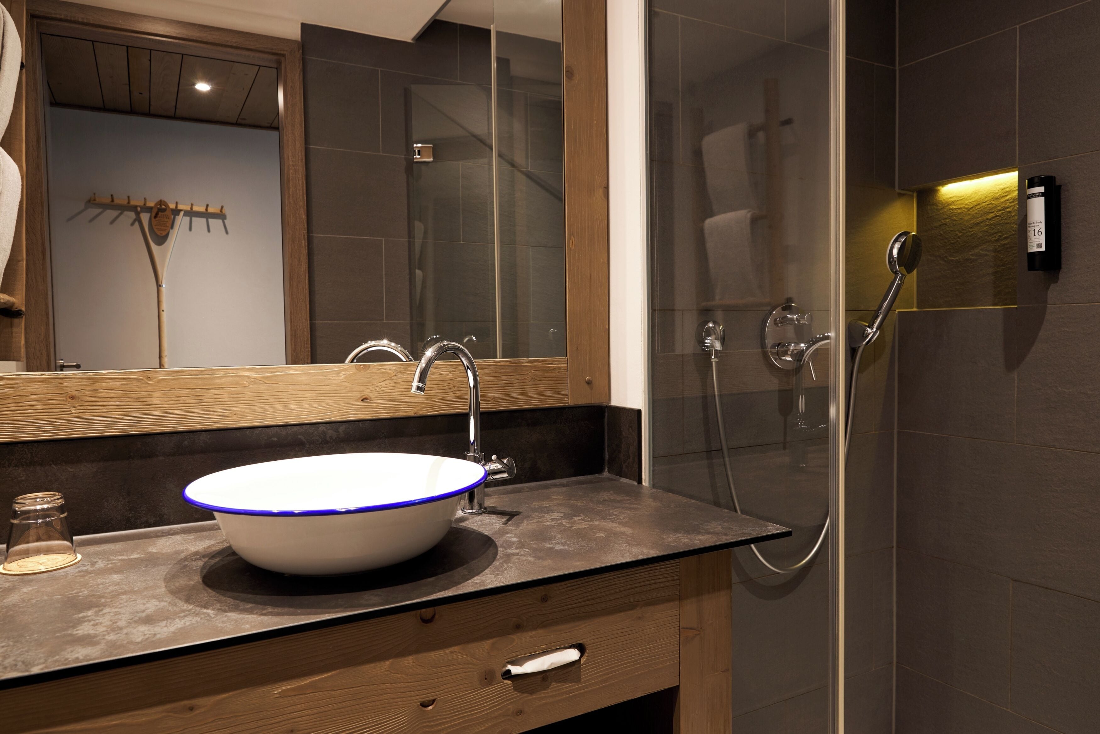 double room (chillout alm) | bathroom | shower, rainfall showerhead, free toiletries, hair dryer