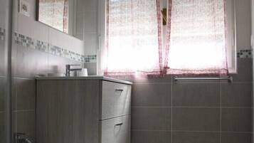 Doccia, asciugacapelli, pantofole