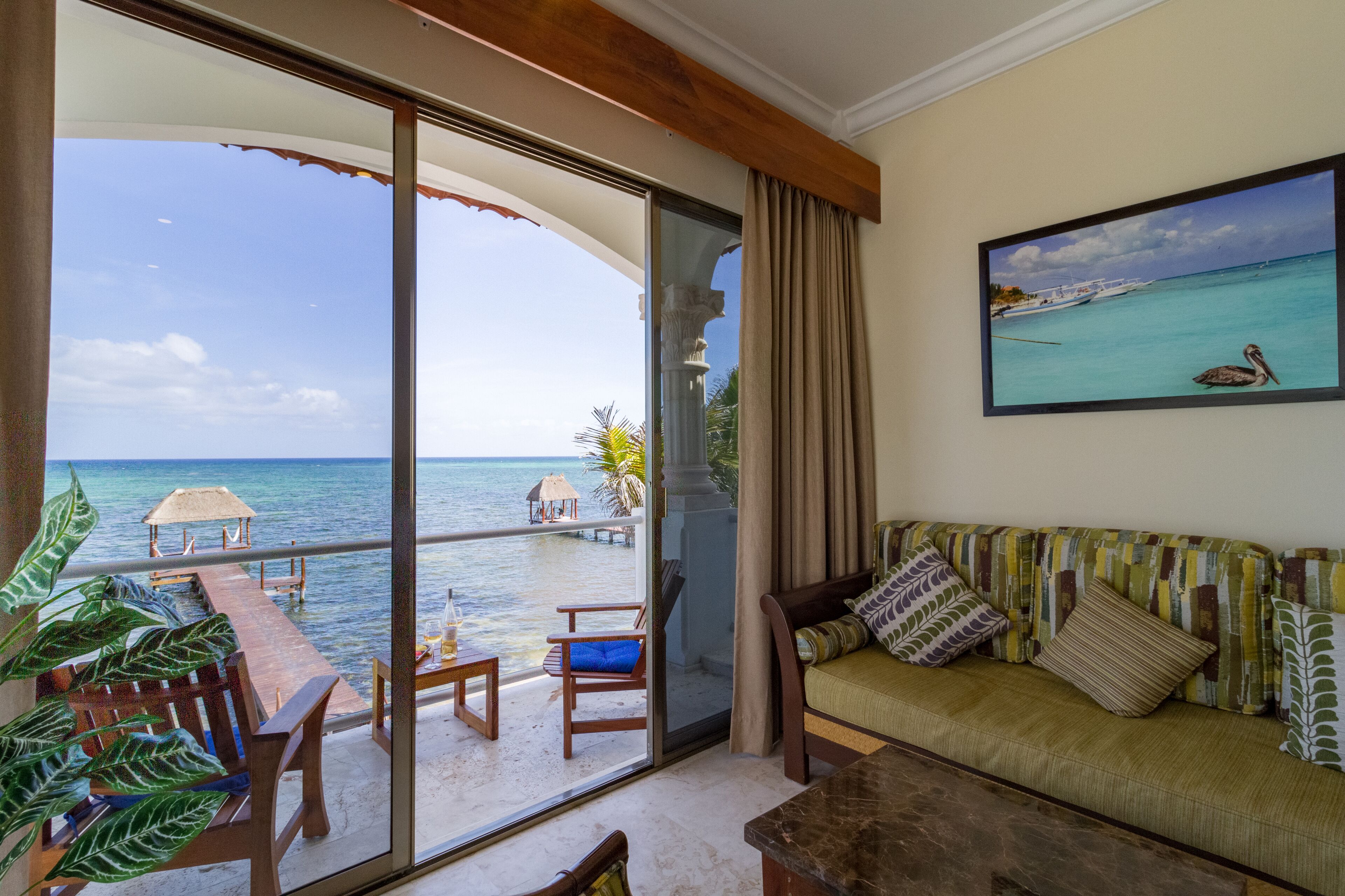deluxe suite, 1 king bed with sofa bed, terrace, oceanfront | 1 bedroom, premium bedding, down duvets, minibar