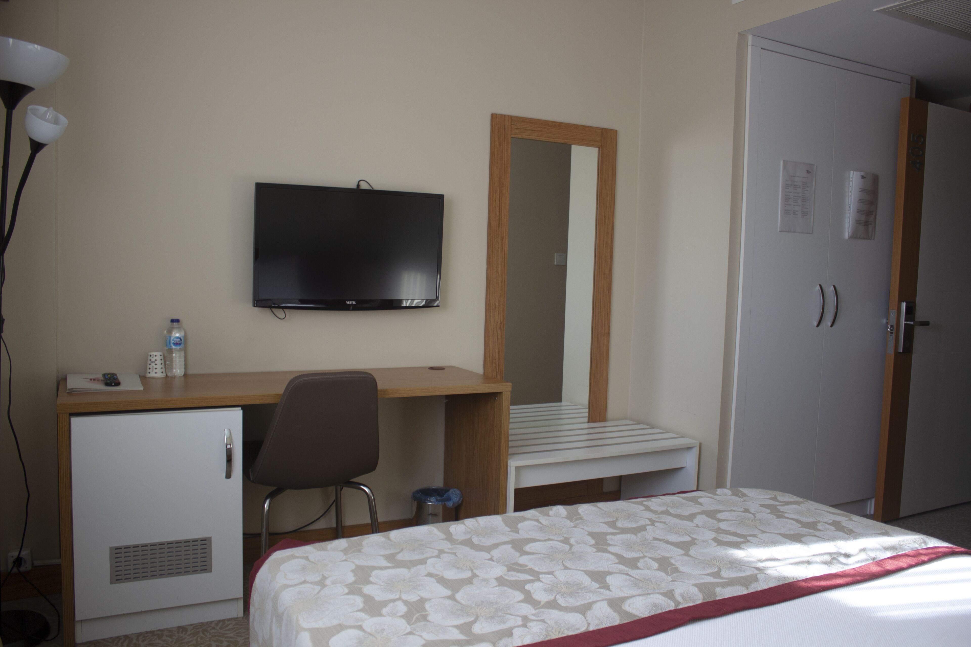 economy loft room | premium bedding, desk, soundproofing, free wifi