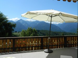 Standard Double Room, 1 Bedroom, Valley View | Terrace/patio - Hotel Ganzaie (Ville di Fiemme)