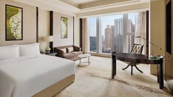 Premium bedding, down duvets, minibar, individually decorated