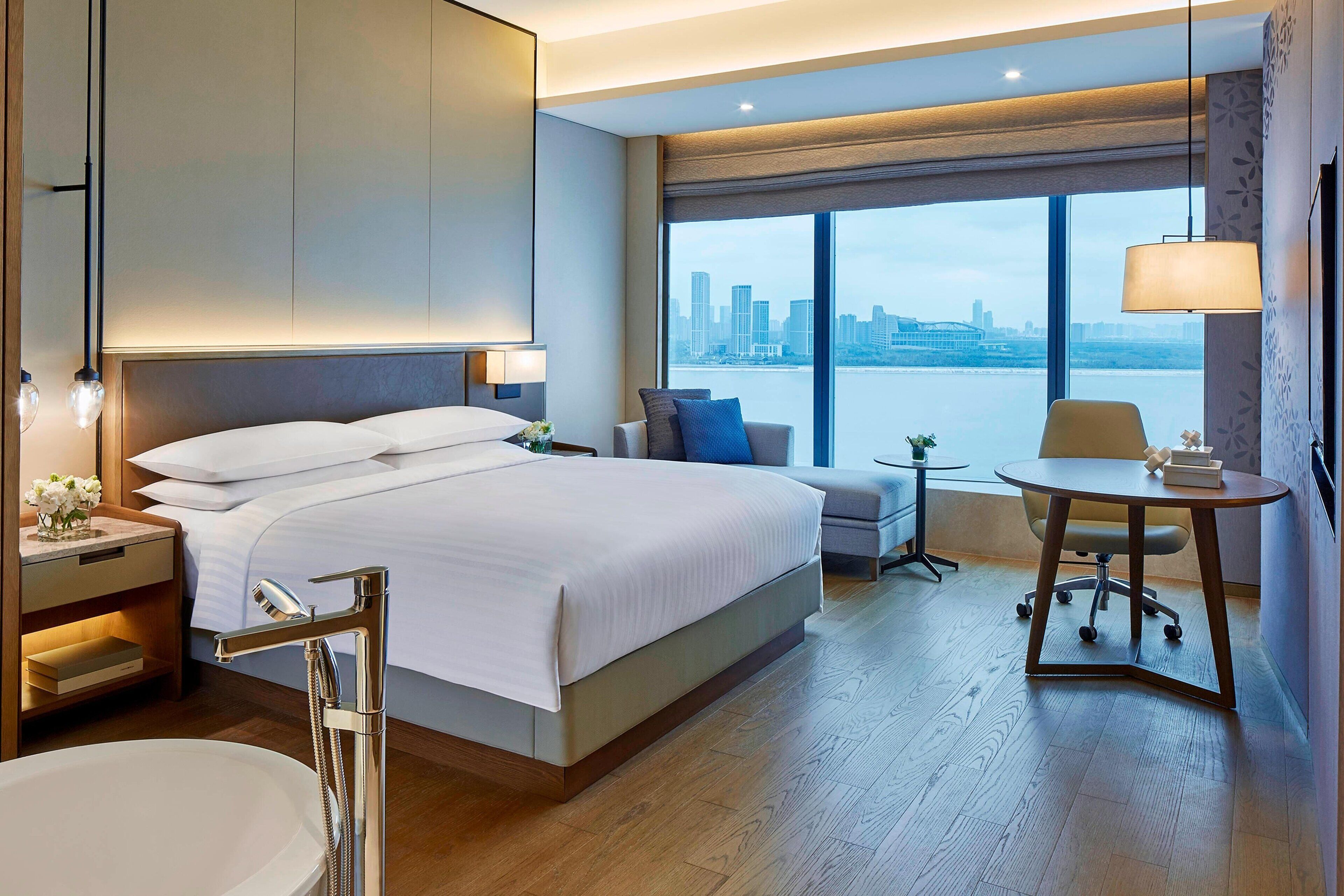 room, 1 king bed, non smoking, river view | premium bedding, down duvets, memory-foam beds, minibar